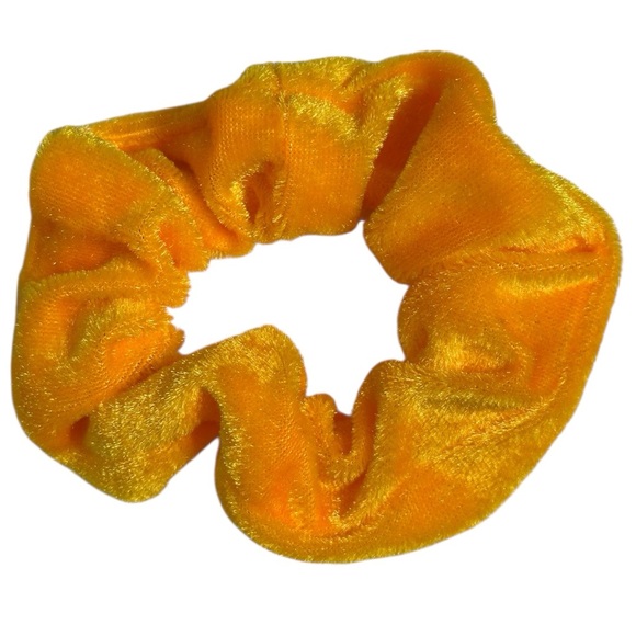 Forever 21 5-Piece Set of Neon Scrunchies Hair Ties Orange Yellow Green NWOT - Picture 3 of 7